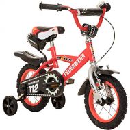 Hi5 12 Zoll Polizei oder Feuerwehr Kinderfahrrad mit Ruecktritt rot blau