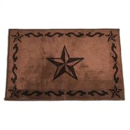 HiEnd Accents Star Print Rug, 24 by 36-Inch, Chocolate