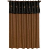 HiEnd Accents Laredo Western Shower Curtain, 72 x 72, ChocolateTan
