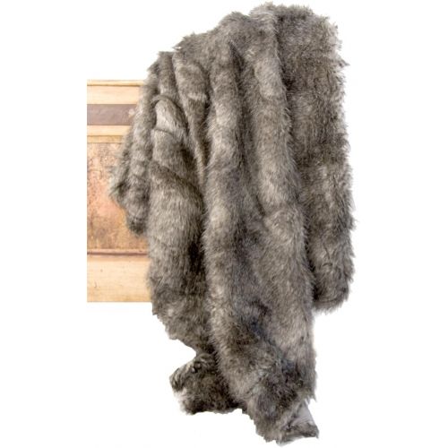  HiEnd Accents Faux Chinchilla Decorative Throw