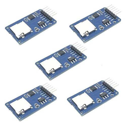  [아마존베스트]HiLetgo 5pcs Micro SD TF Card Adater Reader Module 6Pin SPI Interface Driver Module with chip Level Conversion for Arduino UNO R3 MEGA 2560 Due