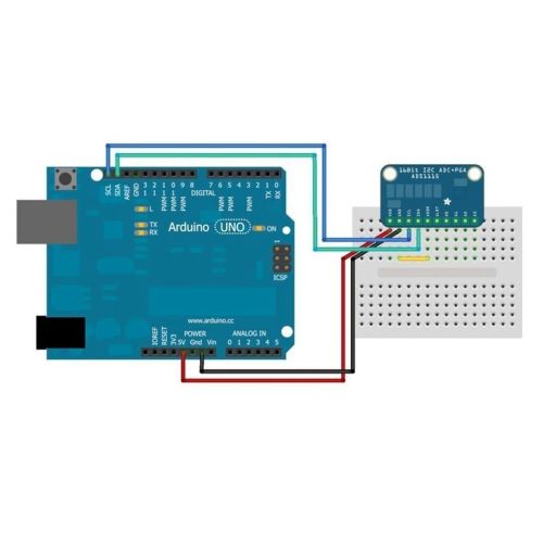  HiLetgo ADS1115 16 Bit 16 Byte 4 Channel I2C IIC Analog-to-Digital ADC PGA Converter with Programmable Gain Amplifier High Precision ADC Converter Development Board for Arduino Ras