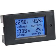 [아마존베스트]HiLetgo DC 6.5-100V 0-20A LCD Display Digital Ammeter Voltmeter Multimeter Current Voltage Power Energy Battery Monitor Amperage Meter Gauge with Built-in Shunt