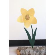 HiSIS Metal Sculpture - Yellow/Gold Garden Daffodil Flower