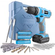 Hi-Spec 50pc Blue 12V Drill Driver & Multi Bit Set. Cordless Power Drilling & Electric Screwdriver