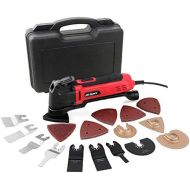 Hi-Spec 2.5A (300w) Oscillating Multi-Tool with Keyless Tool Changing, 38pc Accessory Kit and Variable Speed Switch for Sanding, Grinding, Cutting, Removing Grout and Stains - Powe