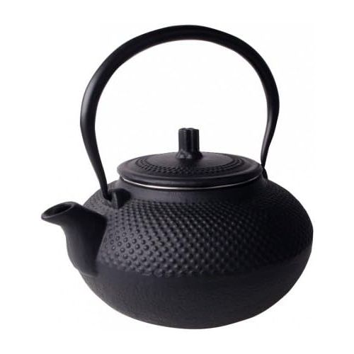  [아마존베스트]HiT Asian Cast-Iron Teapot / Coffee Pot 1.5 Litres Black with Tea Strainer