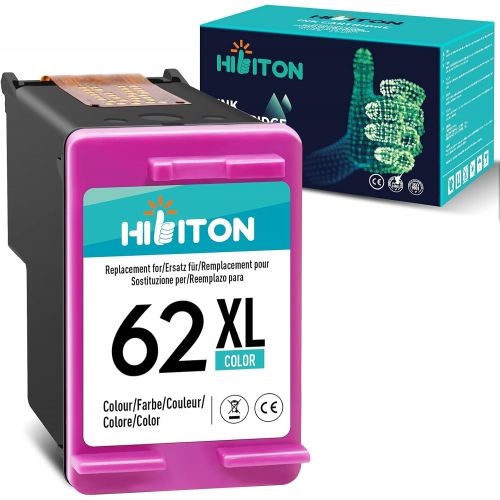 HibiTon Remanufactured Ink Cartridge Replacement for HP 62 62XL Color for Envy 7640 5660 5540 5661 5642 5640 5663 5544 5542 5549 7645 5643 7644 OfficeJet 5740 250 5741 5745 5746 Pr