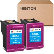 HibiTon Remanufactured Ink Cartridge Replacement for HP 63XL 63 XL Tri-Color Used with OfficeJet 5252 3830 4650 5258 4655 4652 5200 Envy 4520 3634 4512 DeskJet 3636 3630 1112 3637