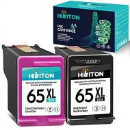 HibiTon Remanufactured Ink Cartridge Replacement for HP 65 65XL Combo Pack Black Color Used with Envy 5055 5052 5000 5012 5010 5020 5070 AMP 120 100 DeskJet 3755 2600 2622 2652 Pri
