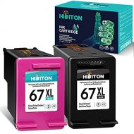 HibiTon Remanufactured Ink Cartridge Replacement for HP 67 67XL Black Color Combo Pack for Envy 6055 6000 6052 Pro 6400 6452 DeskJet 2700 2725 2722 2752 2732 Plus 4100 4152 4140 Pr