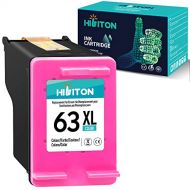 HibiTon Remanufactured Ink Cartridge Replacement for HP 63 XL 63XL Color Fit with OfficeJet 3830 5252 4650 4652 5258 4655 5255 5200 DeskJet 3636 3630 1112 3637 Envy 4520 3634 4512