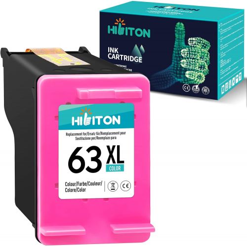  HibiTon Remanufactured Ink Cartridge Replacement for HP 63 XL 63XL Color Fit with OfficeJet 3830 5252 4650 4652 5258 4655 5255 5200 DeskJet 3636 3630 1112 3637 Envy 4520 3634 4512