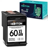 HibiTon Remanufactured Ink Cartridge Replacement for HP 60XL 60 HP60 Black for PhotoSmart C4700 C4795 C4600 C4680 C4780 D110a Envy 100 120 114 DeskJet F4580 F4235 F2430 F4400 Print