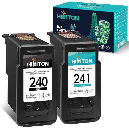  HibiTon Remanufactured Ink Cartridge Replacement for Canon 240 240XL Black 241 241XL Color PG-240XL CL-241XL for Pixma MG3220 MG3600 MG3620 TS5120 MG3222 MX432 MG3122 MG2120 MX452