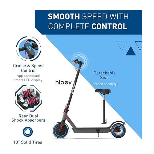 Hiboy S2 Pro Electric Scooter, 500W Motor, 10