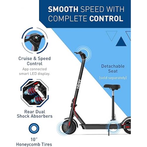  Hiboy KS4/KS4 Pro (Hiboy S2 Pro Upgraded Version) Electric Scooter Adults with 500W Motor (Ver. KS4 350W), 19 MPH 25 Miles Range (Ver. KS4 17 Miles), 8