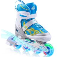 Hiboy Inline Skates for Boys, Girls and Adults, Adjustable Roller Blades with All Light up Wheels, Outdoor & Indoor Illuminating Roller Skates for Kids, Men and Women