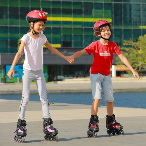  Hiboy Adjustable Inline Skates with All Light up Wheels, Outdoor & Indoor Illuminating Roller Skates for Boys, Girls, Beginners