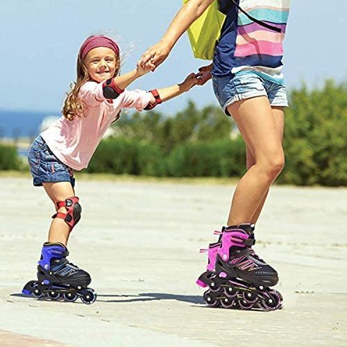  Hiboy Inline Skates, Adjustable Skates for Boys, Girls and Youth with All Light up Wheels, Illuminating Roller Skates, Outdoor & Indoor Skates