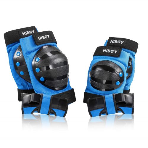  Hiboy Knee Pads for Kids, Knee pads and Elbow Pads Wrist Guards, Protective Gear Set for Roller Skates Inline Skating Skateboarding Cycling Biking Scooter Riding (Blue, Small)