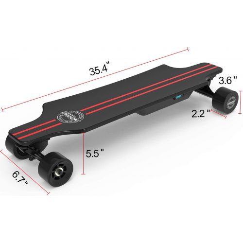  Hiboy S22 Electric Skateboard Dual Brushless Motor Longboard with 18.6MPH Top Speed, 12.5Miles Range and Remote Control for Commuters and College Students