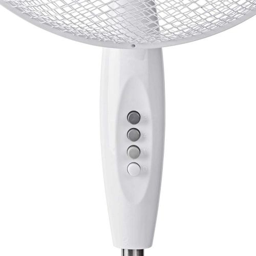  [아마존베스트]hibuy HBS6040 Floor Fan White Diameter 40 cm 100-120 cm Oscillating Adjustable Tilt Angle 3 Speeds