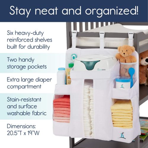  Hiccapop hiccapop Nursery Organizer and Baby Diaper Caddy | Hanging Diaper Organization Storage for Baby Essentials | Hang on Crib, Changing Table or Wall