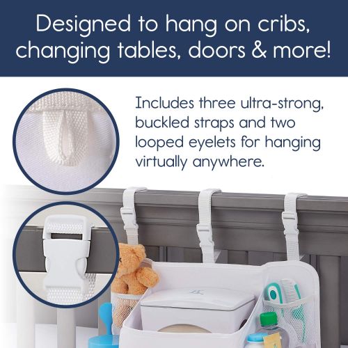  Hiccapop hiccapop Nursery Organizer and Baby Diaper Caddy | Hanging Diaper Organization Storage for Baby Essentials | Hang on Crib, Changing Table or Wall