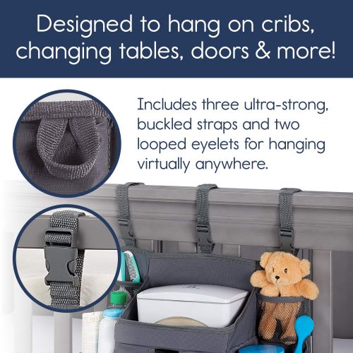  Hiccapop hiccapop Nursery Organizer and Baby Diaper Caddy | Hanging Diaper Organization Storage for Baby Essentials | Hang on Crib, Changing Table or Wall