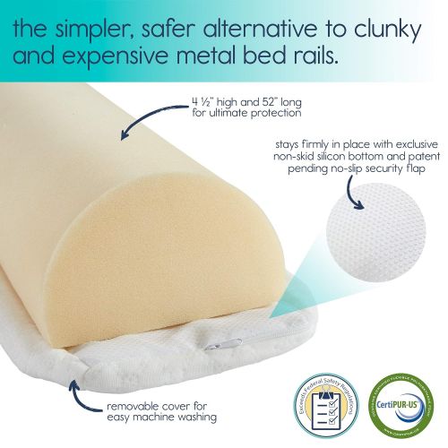  [아마존 핫딜] [아마존핫딜]Hiccapop [2-Pack] hiccapop Foam Bed Bumpers for Toddlers, Toddler Bed Rails with Water-Resistant Cover for Kids - Safety Side Pillow Pads