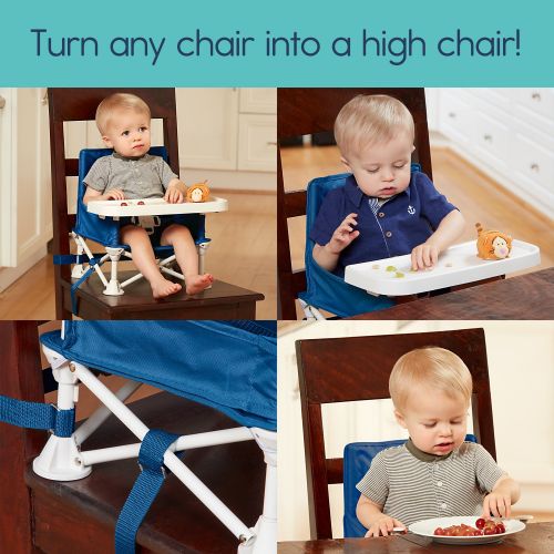  [아마존 핫딜] [아마존핫딜]Hiccapop hiccapop Omniboost Travel Booster Seat with Tray for Baby | Folding Portable High Chair for Eating, Camping, Beach, Lawn, Grandma’s | Tip-Free Design Straps to Kitchen Chairs - Go-