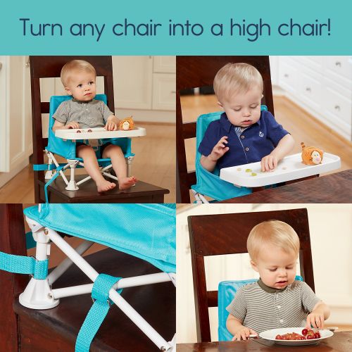  [아마존핫딜][아마존 핫딜] Hiccapop and ships from Amazon Fulfillment. hiccapop Omniboost Travel Booster Seat with Tray for Baby | Folding Portable High Chair for Eating, Camping, Beach, Lawn, Grandmas | Tip-Free Design Straps to Kitchen Chairs - Go-A