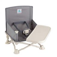 [아마존베스트]Hiccapop hiccapop Omniboost Travel Booster Seat with Tray for Baby | Folding Portable High Chair for Eating, Camping, Beach, Lawn, Grandma’s | Tip-Free Design Straps to Kitchen Chairs - Go-