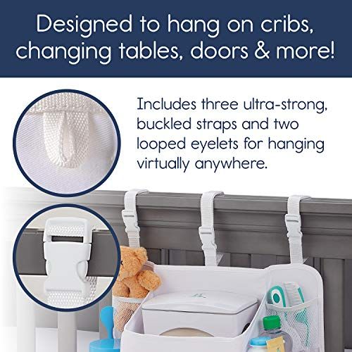  hiccapop Nursery Organizer and Baby Diaper Caddy | Hanging Diaper Organization Storage for Baby Essentials | Hang on Crib, Changing Table or Wall