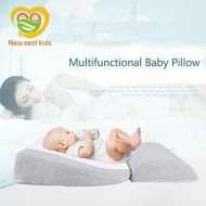 Hiccapop Crib Wedge Pillow Mattress, Infant Acid Reflux/Spit Milk Reducer,High-Density Sponge Pillow,15-Degree Incline Makes Baby Sleep Better
