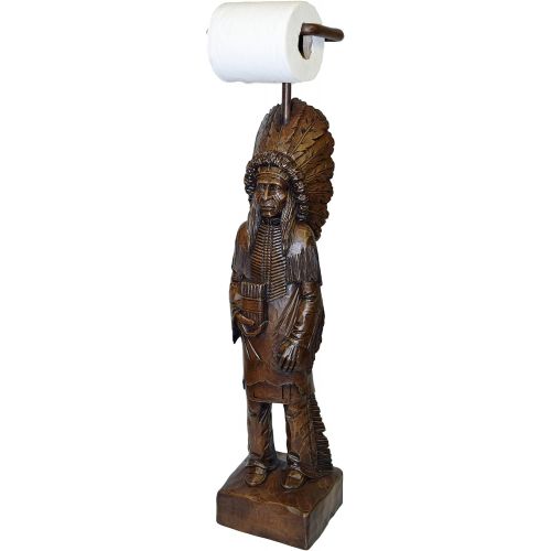  Hickory Manor House Cigar Store Indian TP Holder/Walnut