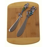 Hickoryville Mermaid Cheese Spreaders Bundled with Bamboo Cheese Board