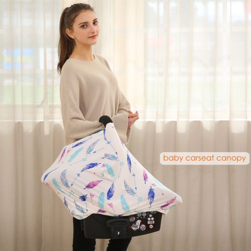  [아마존베스트]Hicoco Nursing Cover Carseat Canopy - Baby Breastfeeding Cover, Car Seat Covers for Babies, Multi Use...