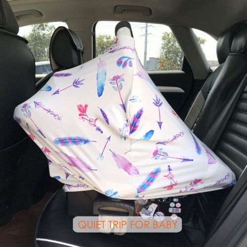  [아마존베스트]Hicoco Car Seat Covers for Babies - Nursing Cover Carseat Canopy, Multi-use Breastfeeding Covers, Girls and Boys...