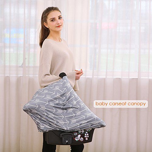  [아마존베스트]Hicoco Car Seat Canopy Nursing Cover - Multi Use Baby Stroller and Carseat Cover, Breastfeeding Nursing Covers, Boys and Girls Shower Gifts (Classical Arrows)