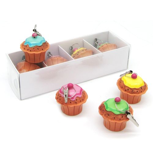  Hicook Cup Cake Tablecloth Weights Cute Table Clip Clamps Table Cover Weights for Outdoor Garden Party Picnic, Set of 4