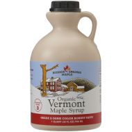 Hidden Springs Maple Hidden Springs Organic Vermont Maple Syrup, Grade A Dark Robust (Formerly Grade B), 64 Ounce,...