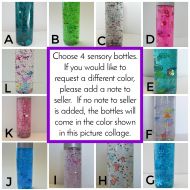 HiddenFairyLane Sensory Bottle Bundle, School Sensory Bottle Bundle, Sensory Bottle Variety Pack, Glitter Bottles