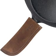 Hide & Drink, Leather Hot Handle Panhandle Potholder Double Layered Double Stitched Cookware Slides On/Off Easily onto Metal Skillet Grips Handmade Includes 101 Year Warranty :: Swayze Suede