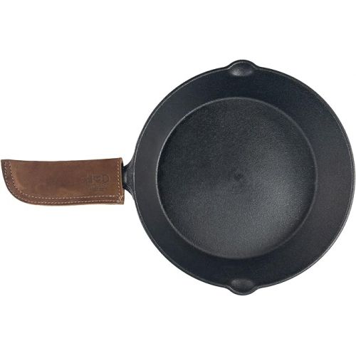  Hide & Drink, Leather Hot Handle Panhandle Potholder Double Layered Double Stitched Cookware Slides On/Off Easily onto Metal Skillet Grips Handmade Includes 101 Year Warranty :: Swayze Suede