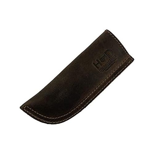  Hide & Drink, Leather Hot Handle Panhandle Potholder Double Layered Double Stitched Cookware Slides On/Off Easily onto Metal Skillet Grips Handmade Includes 101 Year Warranty (Bour