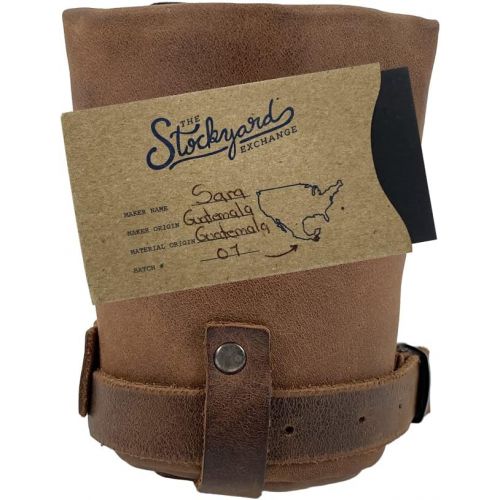  Hide & Drink, Cruzy Leather Bike Handlebar Cup Holder, Insulated Beverage Pouch for Commuters, Minimalist Bikers, Cyclers, City Nomads, Urban Nomad :: Bourbon Brown