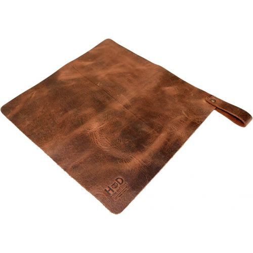  [아마존베스트]Hide & Drink, Leather Potholder Sheet, Cookware Kitchen & Bakery Supplies, Home Essentials, Protection Sheet, Handmade Includes 101 Year Warranty :: Bourbon Brown