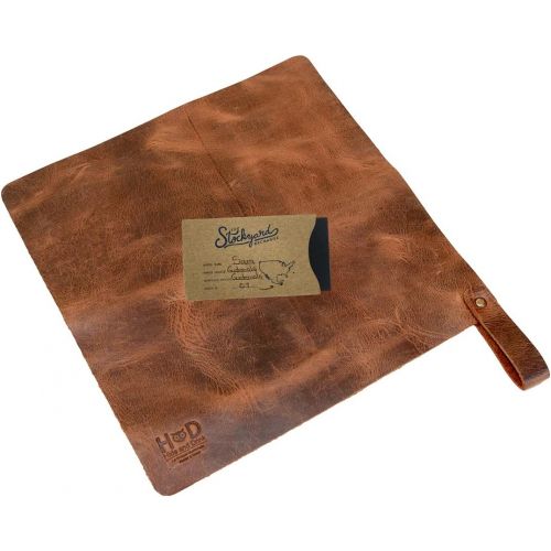  [아마존베스트]Hide & Drink, Leather Potholder Sheet, Cookware Kitchen & Bakery Supplies, Home Essentials, Protection Sheet, Handmade Includes 101 Year Warranty :: Bourbon Brown